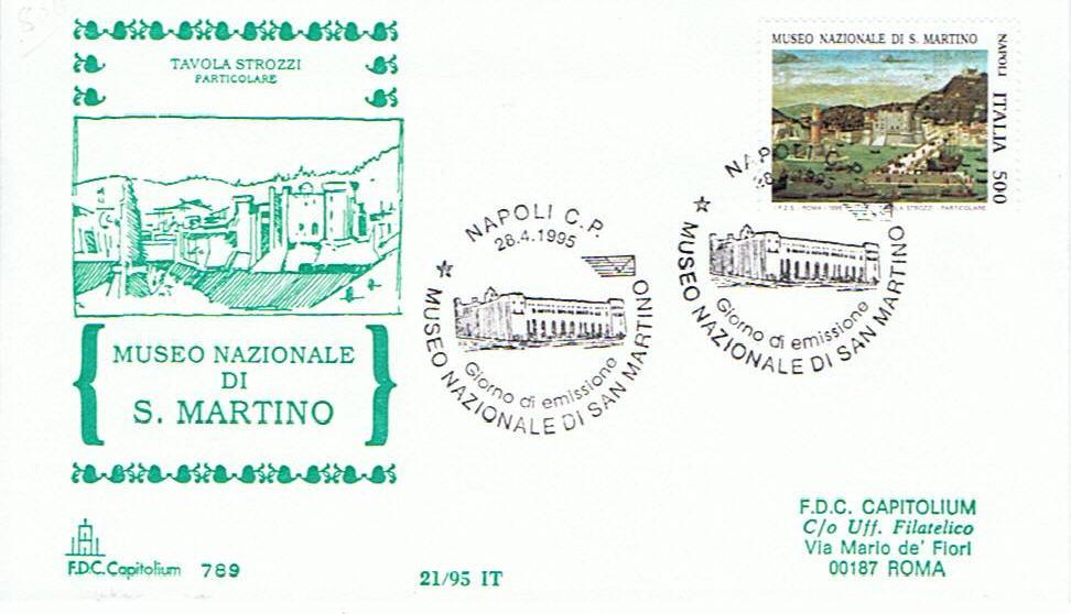 IT2190 - 28/04/1995 - 4v - Patrimonio Artistico e Culturale italiano 16 emiss.: Museo nazionale e Archivi di stato 