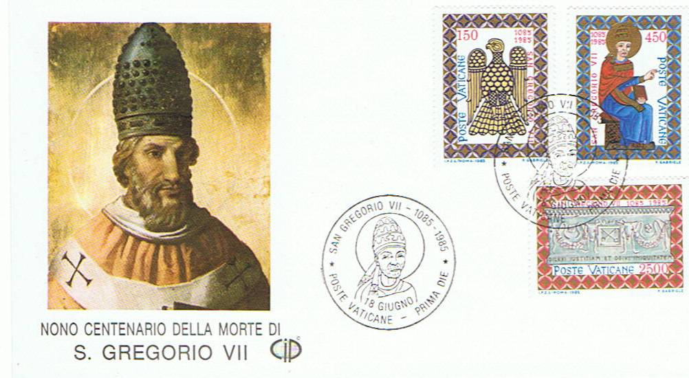 SCV 1985 - 776 Serie 3 val. - 9 centenario della morte di San Gregorio VII