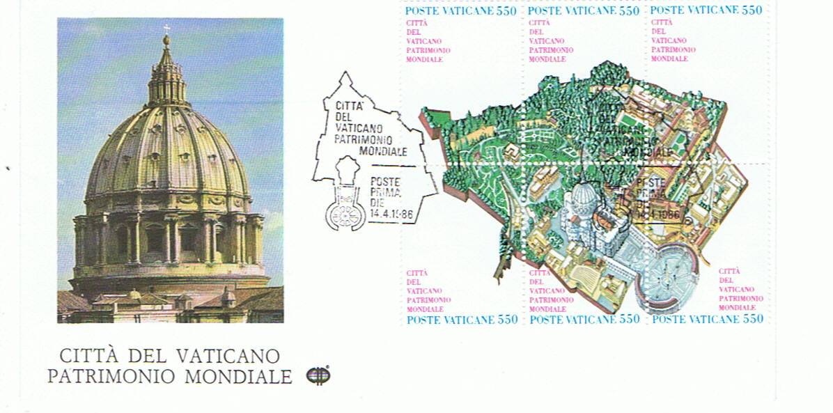 SCV 1986 - 791 Serie 6 val. - Citt del Vaticano patrimonio mondiale