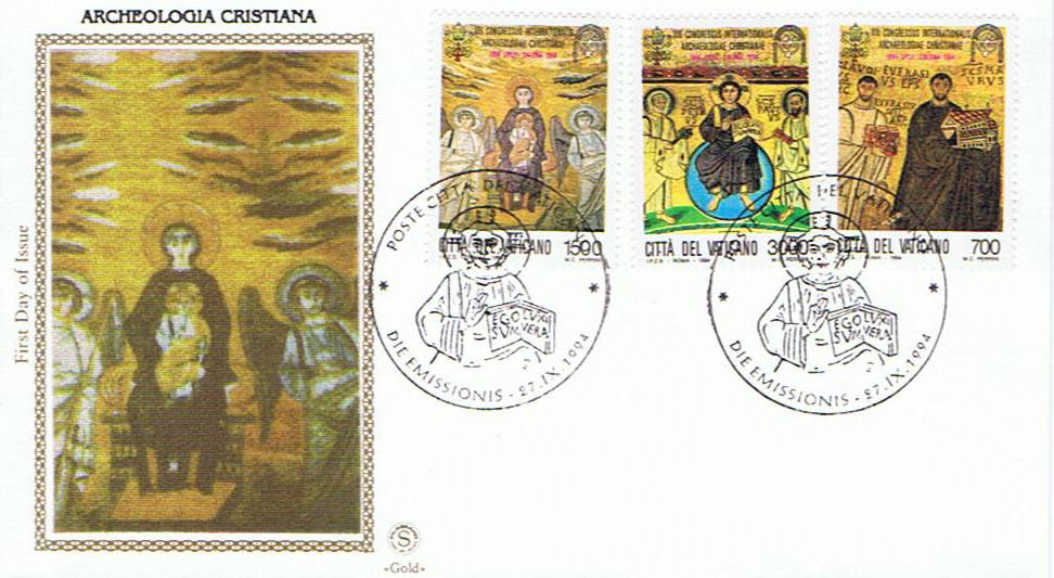 SCV 1994 - 998 S254 Serie completa 3 val. - 13 congresso internazionale di archeologia cristiana