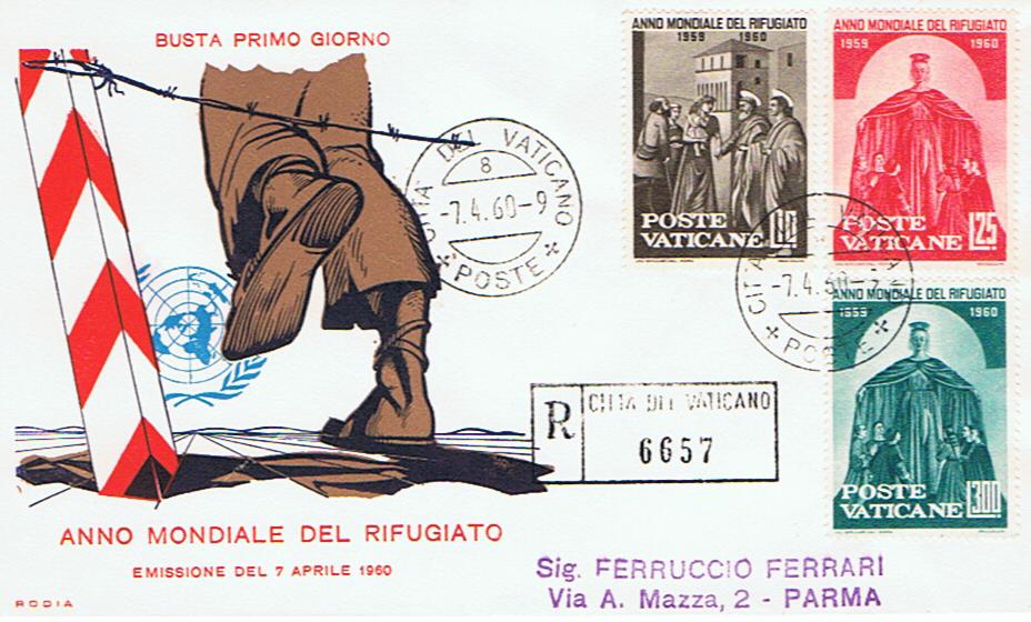 SCV 1960 - 275 S73 Serie completa 6 val. - Anno mondiale del rifugiato