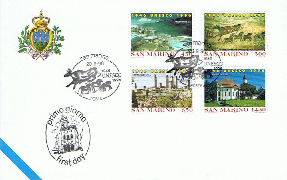 RSM 1996 - 1519 S326 Serie cpl. 4 val. - 50 anniversario dell´Unesco