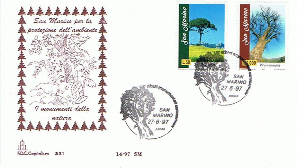 RSM 1997 - 1566 S334 Serie cpl. 4 val. -  Alberi monumentali