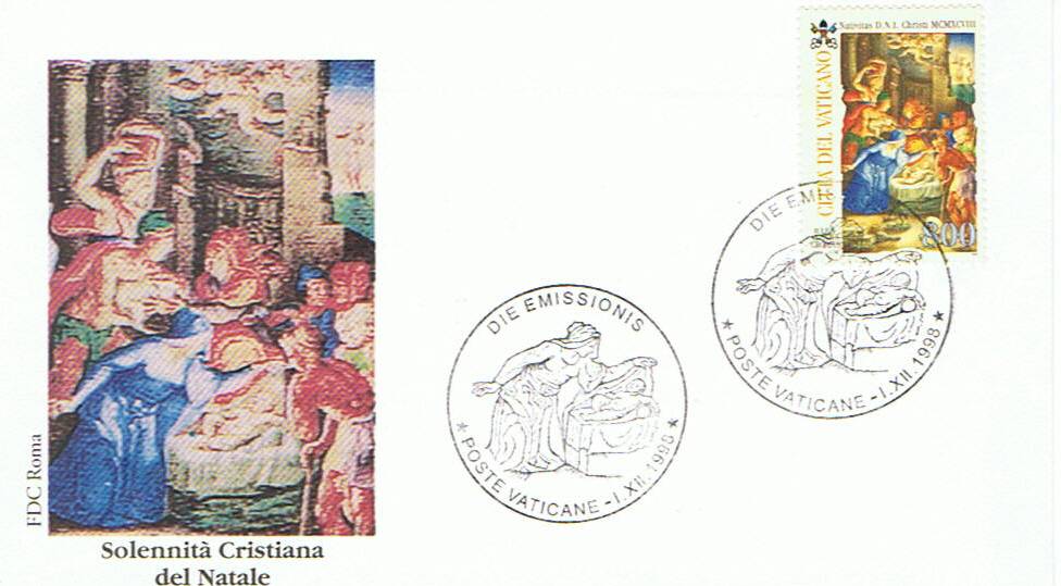 SCV 1998 - 1136 - Serie 1 val. - Natale - Nativit di Giulio Clovio