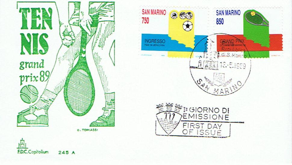 RSM 1989 - 1258 S264 Serie completa 4 val. - Avvenimenti sportivi a San Marino