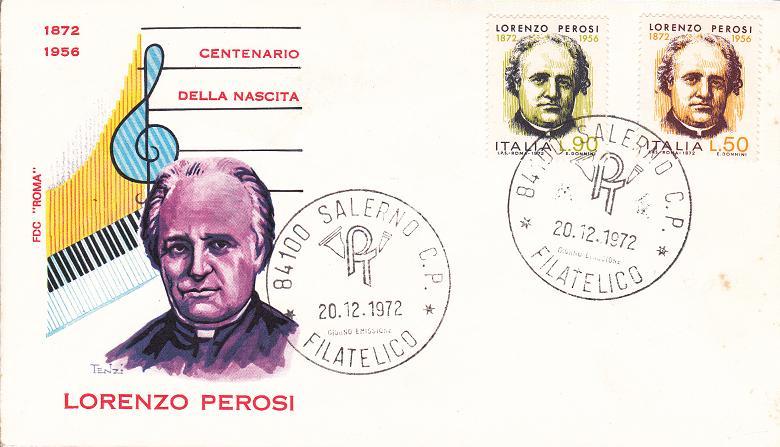 IT1194 - 20/12/1972 - 2v - Centenario della nascita di Lorenzo Perosi