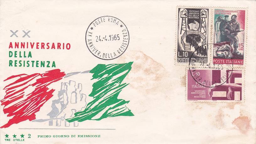 IT0990 - 24/04/1965 - 6v - 20 Anniversario della Resistenza