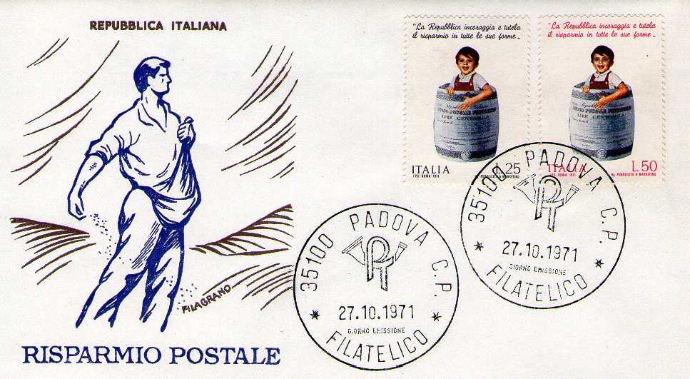 IT1159 - 27/10/1971 - 2v - Risparmio postale