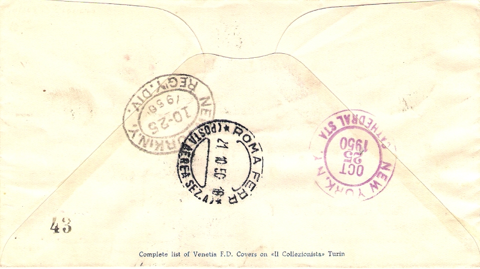 TrA 1950 - FDC - 89 S15 Serie completa 17 val. - Italia al lavoro