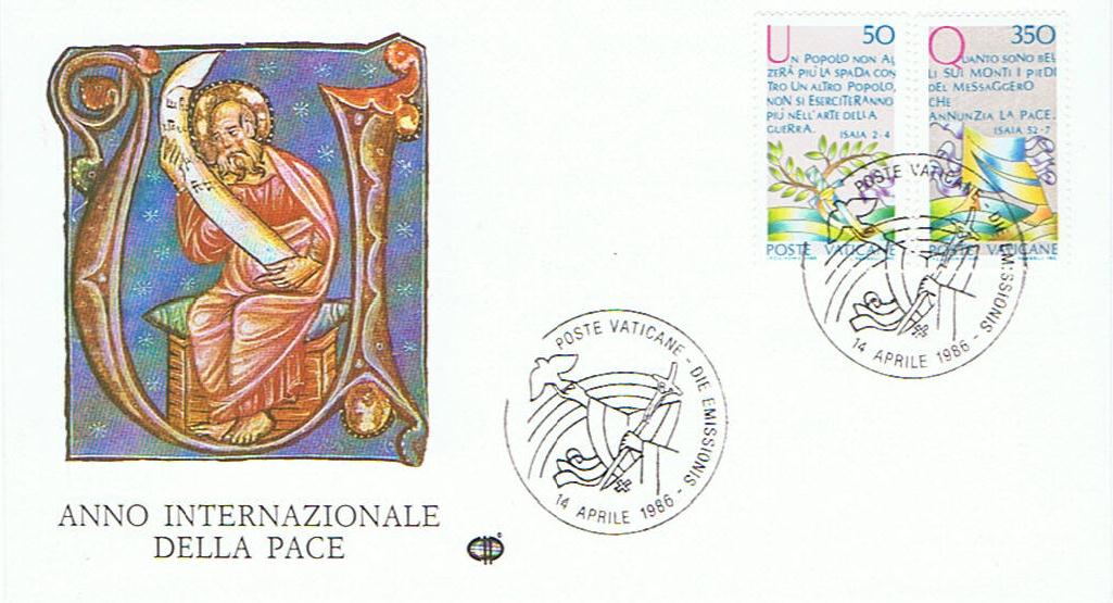 SCV 1986 - 786 Serie 5 val. - Anno internazionale della pace