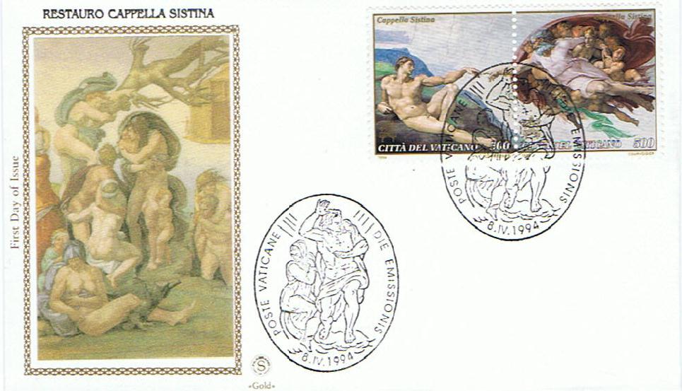 SCV 1994 - 981 S250 Serie completa 8 val. - Restauro della cappella Sistina