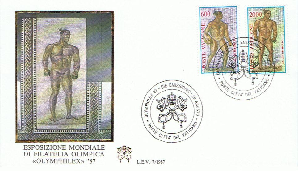 SCV 1987 - 811 S211 Serie completa 4 val. - Esposizione mondiale di filatelia olimpica, a Roma