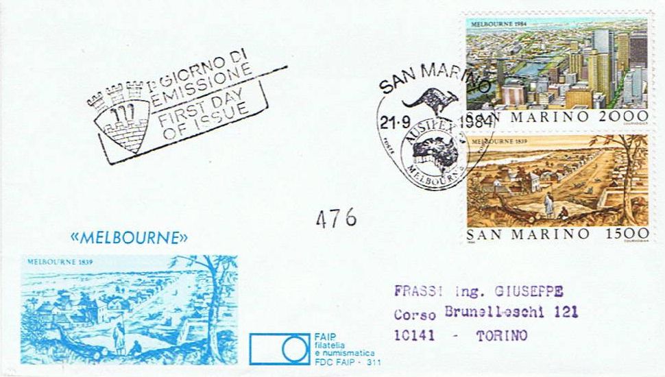 RSM 1984 - 1142 S232 Serie cpl. 2 val. - Esposizione filatelica internazionale, a Melbourne