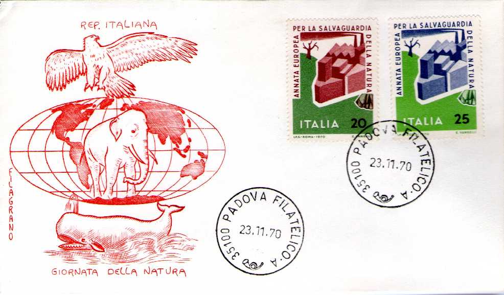 IT1138 - 28/11/1970 - 2v - Anno europeo della salvaguardia della natura