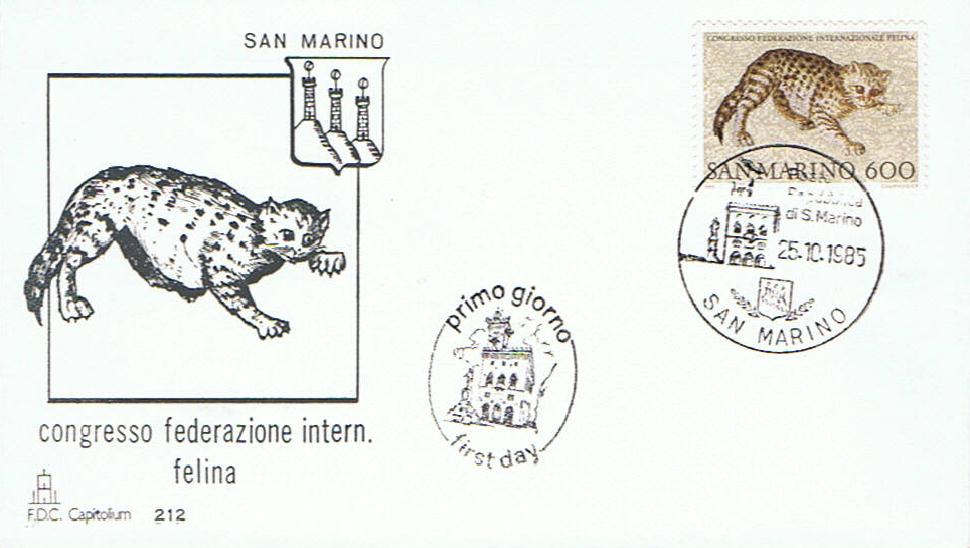 RSM 1985 - 1170 - Congresso della federazione internazionale felina - Gatto