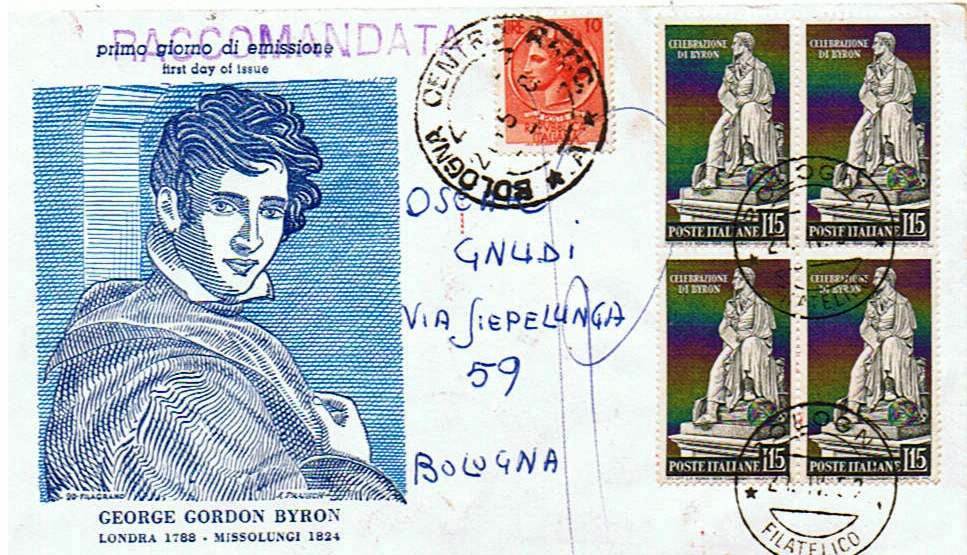 IT0859 - 21/04/1959 - 1v - Inaugurazione del monumento a George Gordon Byron 15 