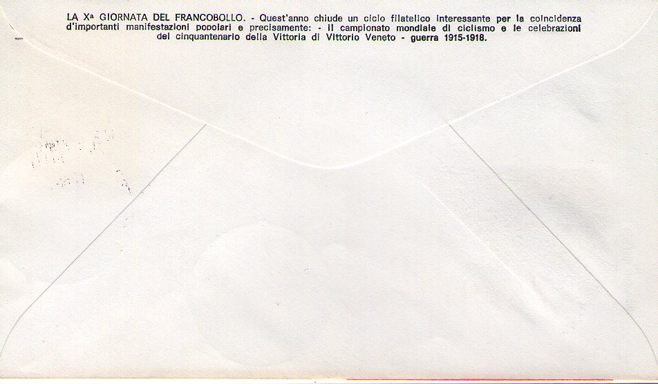 IT1105 - 01/12/1968 - 1v - 10 Giornata del francobollo - Evoluzione dei servizi postali  25