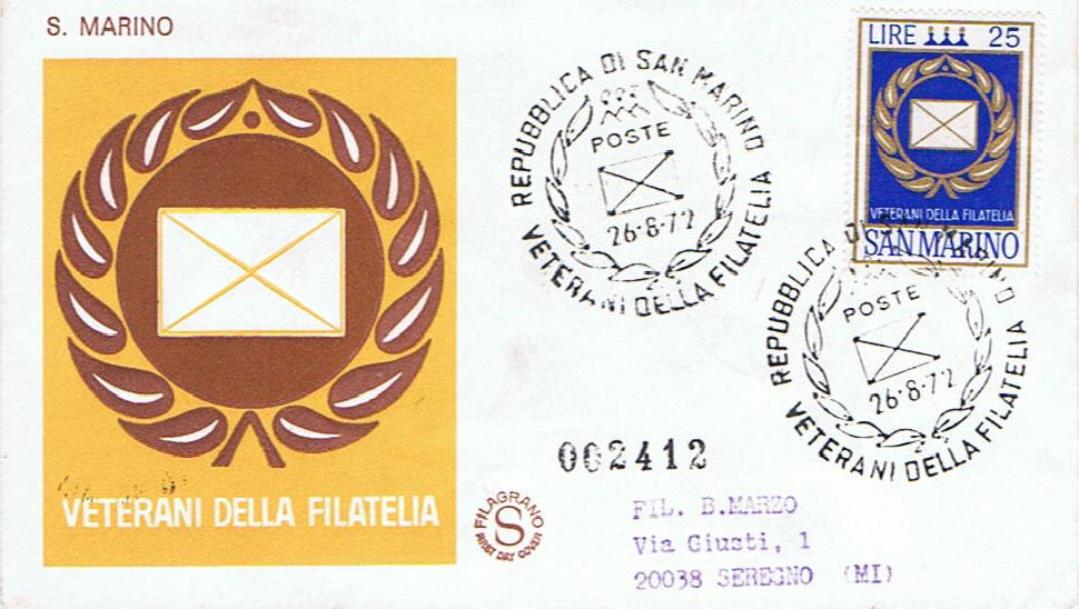 RSM 1972 - 867 - Veterani della filatelia