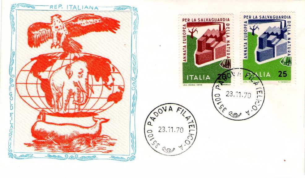 IT1138 - 28/11/1970 - 2v - Anno europeo della salvaguardia della natura