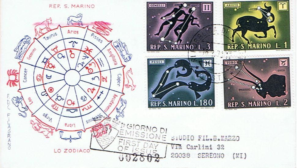 RSM 1970 - 794 S150 Serie cpl. 12 val. - Segni zodiacali