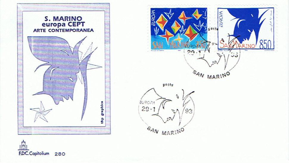 RSM 1993 - 1372 S297 Serie cpl. 2 val. - Europa Unita CEPT - 30 emissione