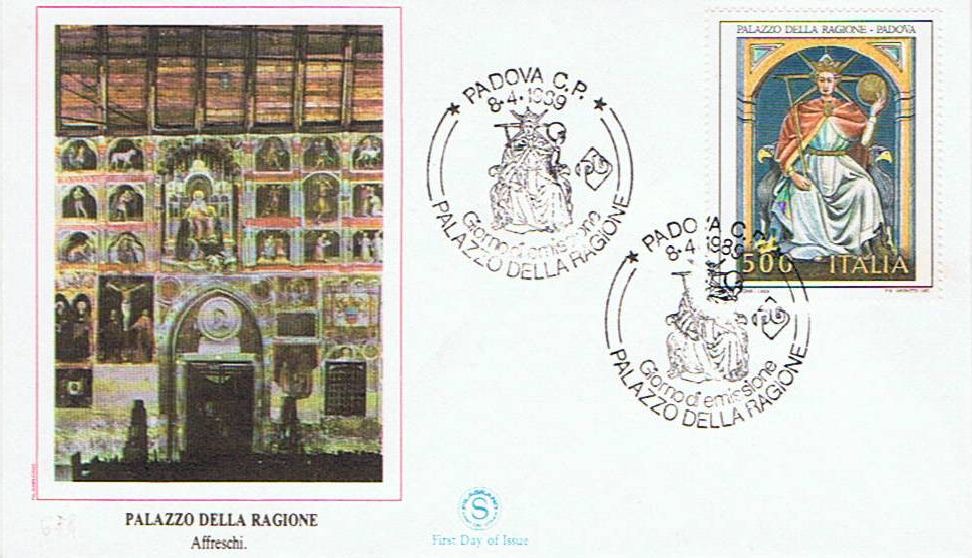 IT1876 - 08/04/1989 - 2v - Arte italiana 16 emis.: Palazzo della ragione di Padova e 9 centenario della Basilica di san Nicola, a Bari