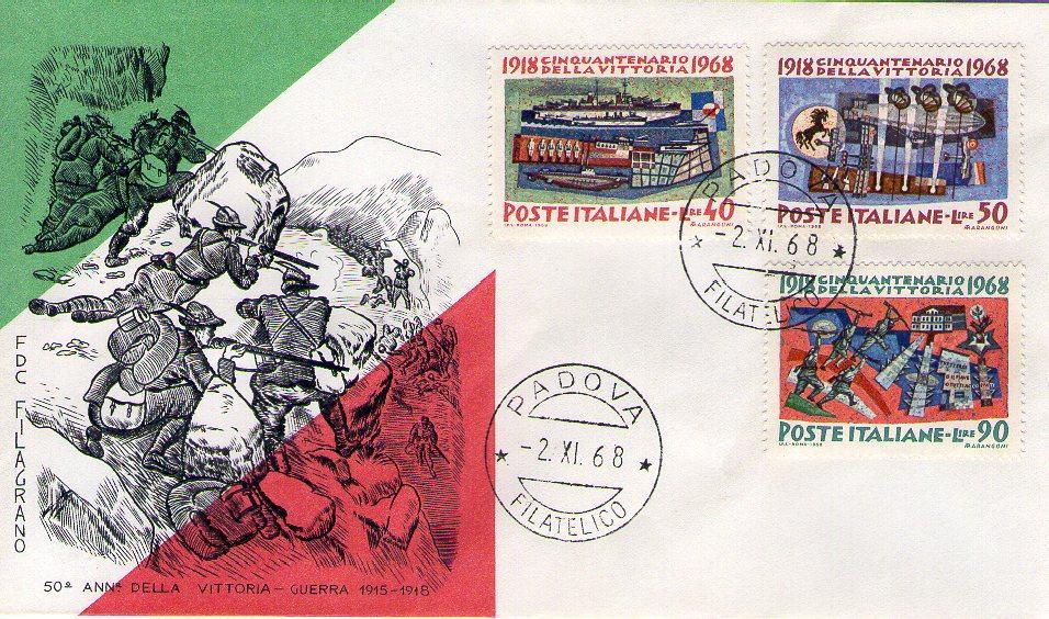 IT1097 - 02/11/1968 - 6v - 50 Anniversario della vittoria