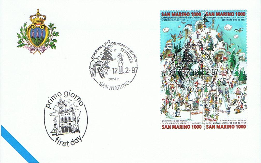 RSM 1997 - 1541 S329 Serie cpl. 4 val. - Campionati del mondo di sci alpino