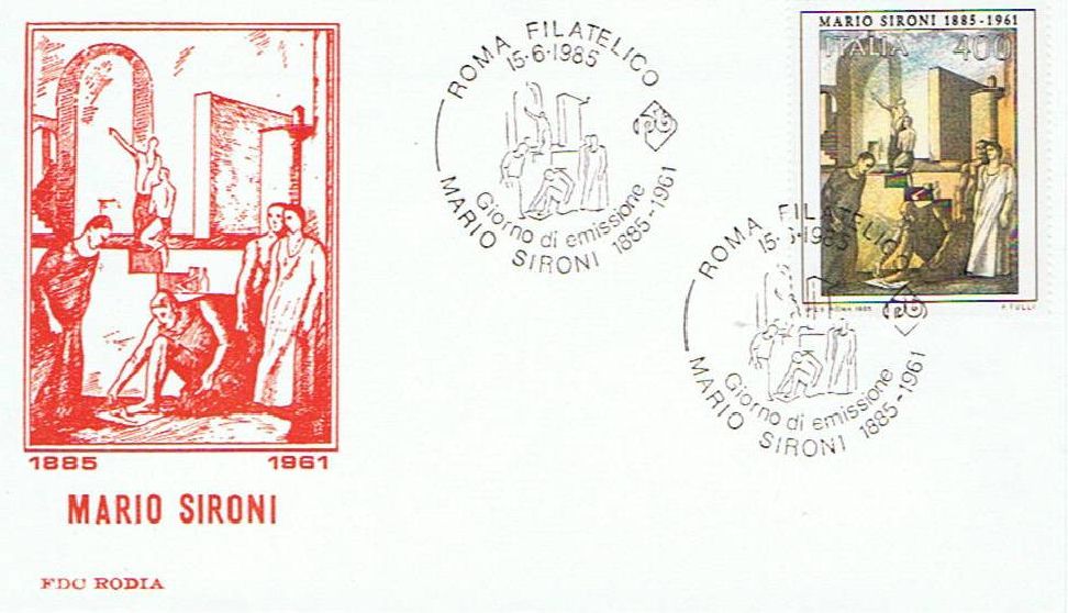 IT1733 - 15/06/1985 - 2v - Arte Italiana 11 emissione : Sassoferrato e Mario Sironi