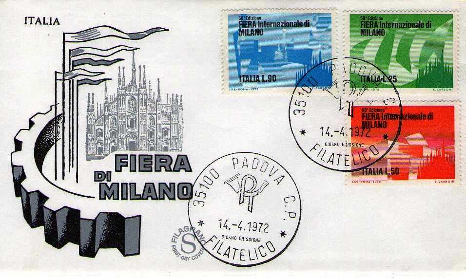 IT1171 - 14/04/1972 - 3v - 50 fiera di Milano