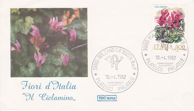 IT1598 - 10/04/1982 - 3V - Fiori - 2 emissione - Camelia , Ciclamino , Garofano