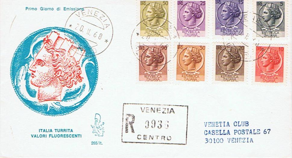 IT1082 - 11/03/1968 - 2v - Siracusana fluorescente - Serie Ordinaria