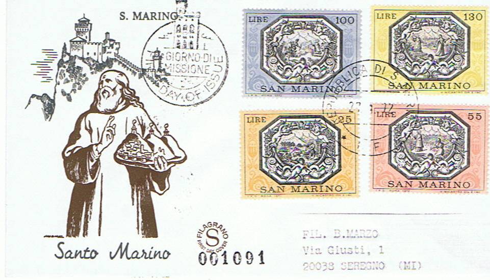 RSM 1972 - 851 S162 Serie cpl. 4 val. - Allegorie di San Marino