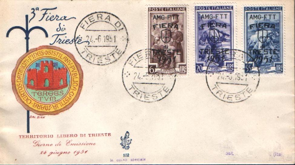 TrA 1950 - FDC - 89 S15 Serie completa 17 val. - Italia al lavoro