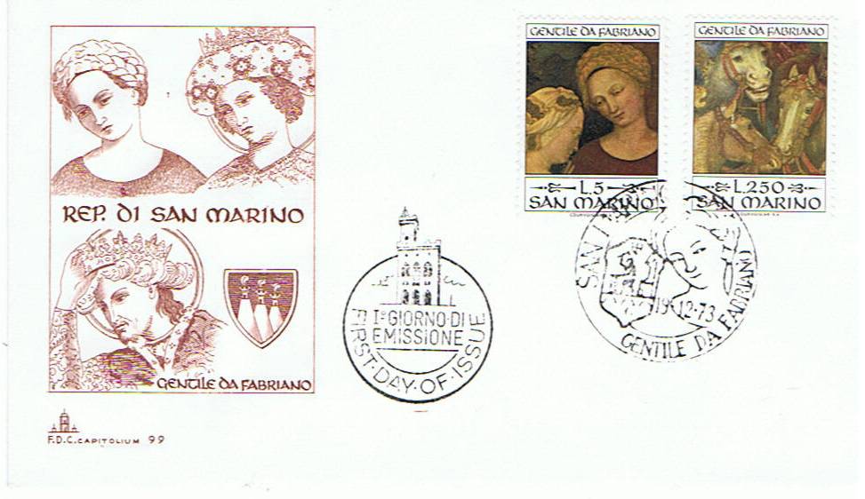 RSM 1973 - 906 S171 Serie cpl. 4 val. - 6 centenario della nascita di Gentile da Fabriano